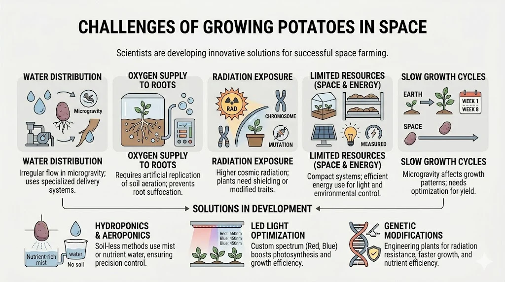 Challenges of Growing Potatoes in Space
