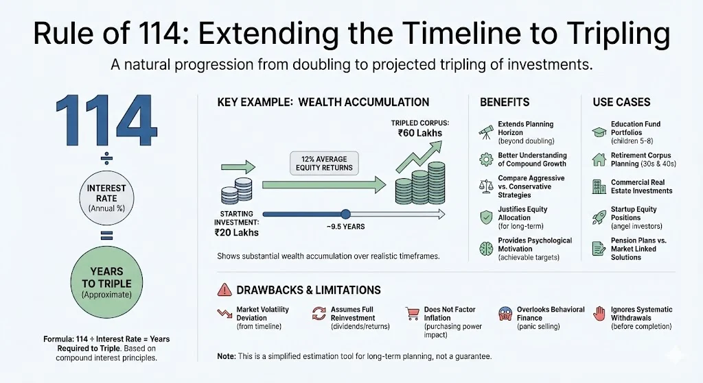 Rule of 114: Extending the Timeline to Tripling